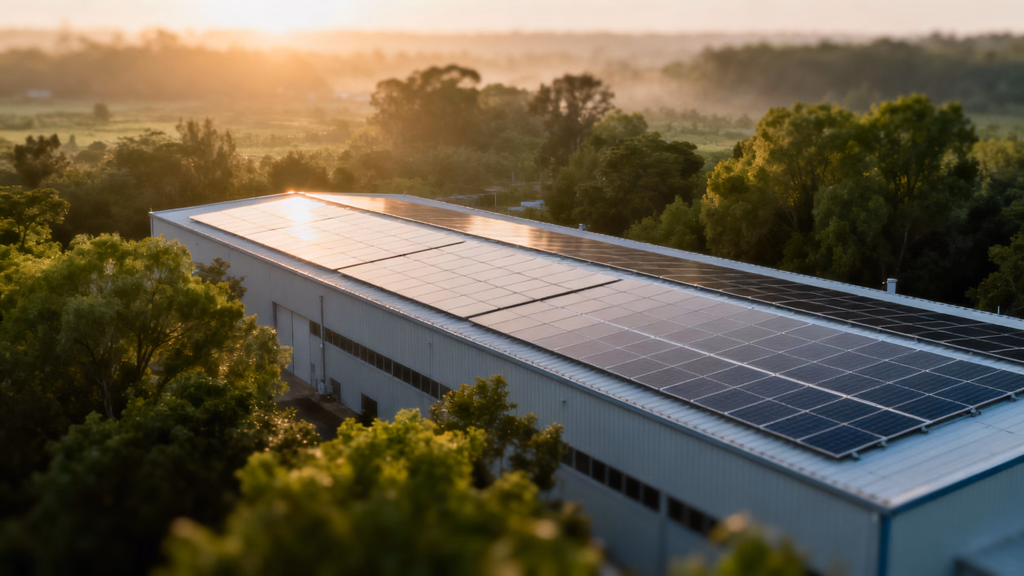 Installation photovoltaïque sur un site industriel
