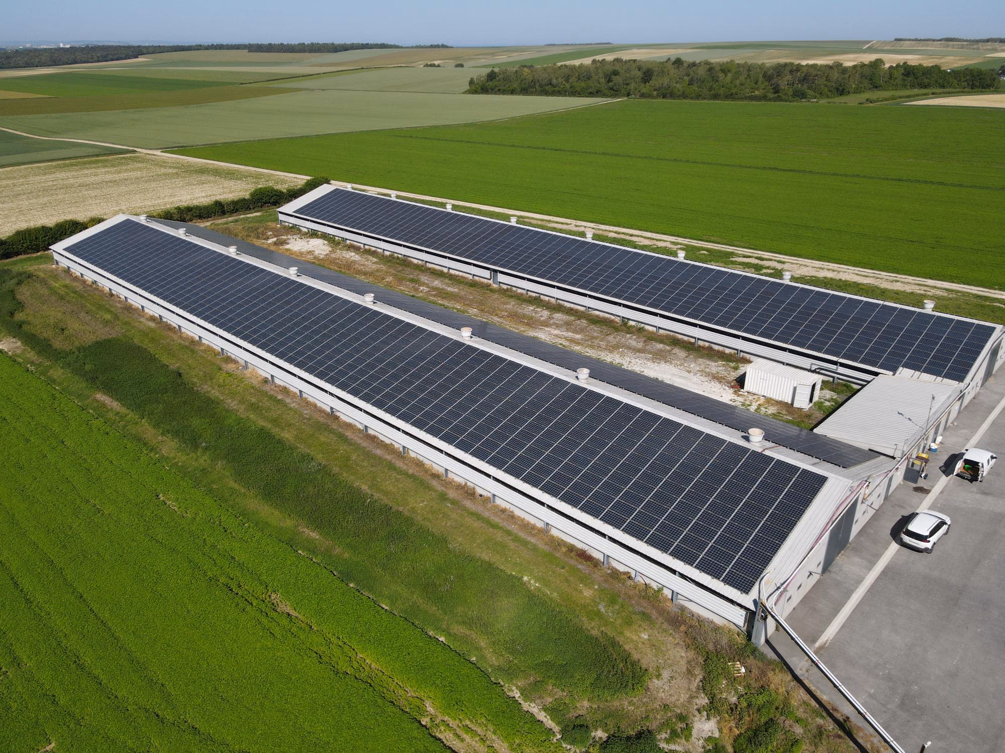 Installation photovoltaïque sur l’exploitation de Matthieu Galland